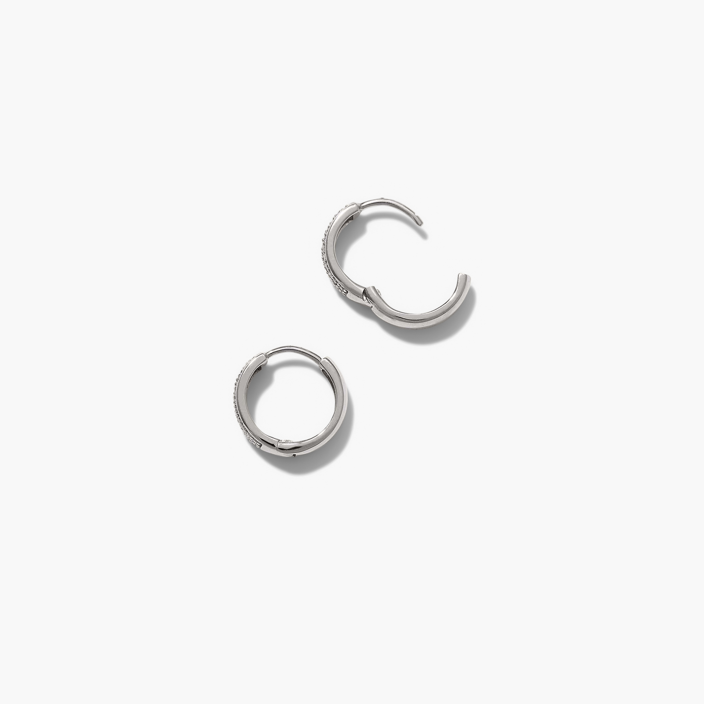 Bold Pave Diamond Huggie Hoops