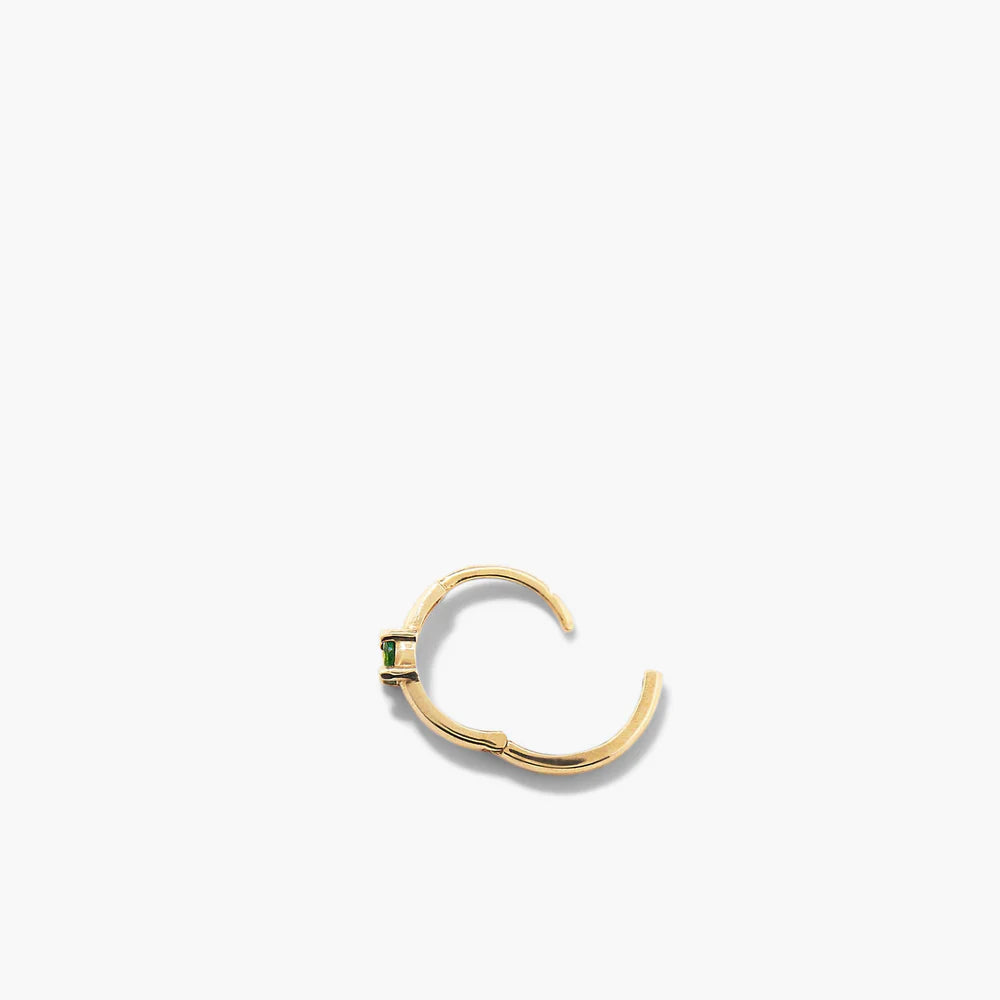 Single Colored Mini Hoop Tsavorite
