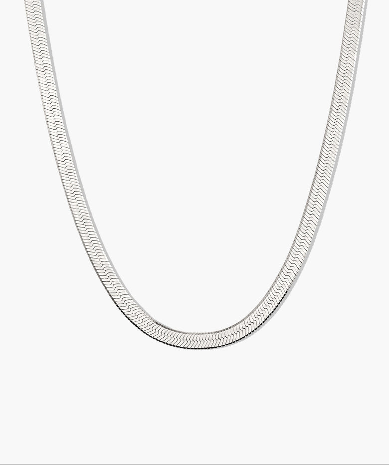 Bold Herringbone Chain Necklace